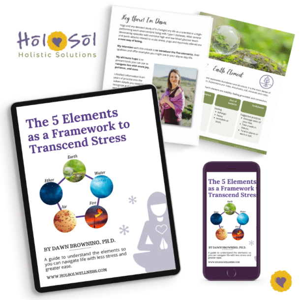 mockup image of 5 elements ebook on smart phone and tablet